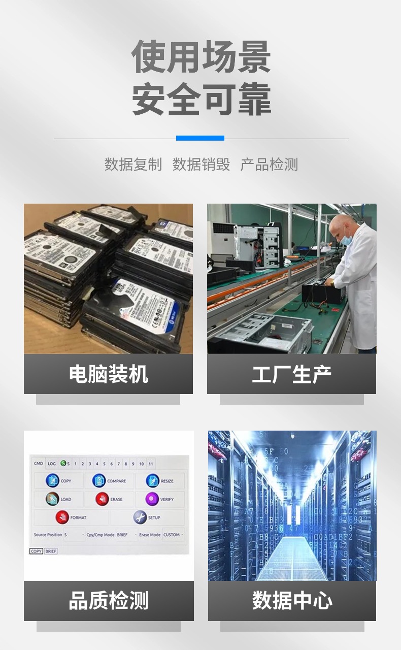 工業(yè)級(jí)多功能拷貝機(jī)支持SATA、IDE、M.2、CF等儲(chǔ)存裝置